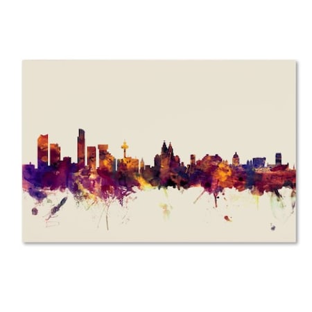 Michael Tompsett 'Liverpool England Skyline' Canvas Art,30x47
